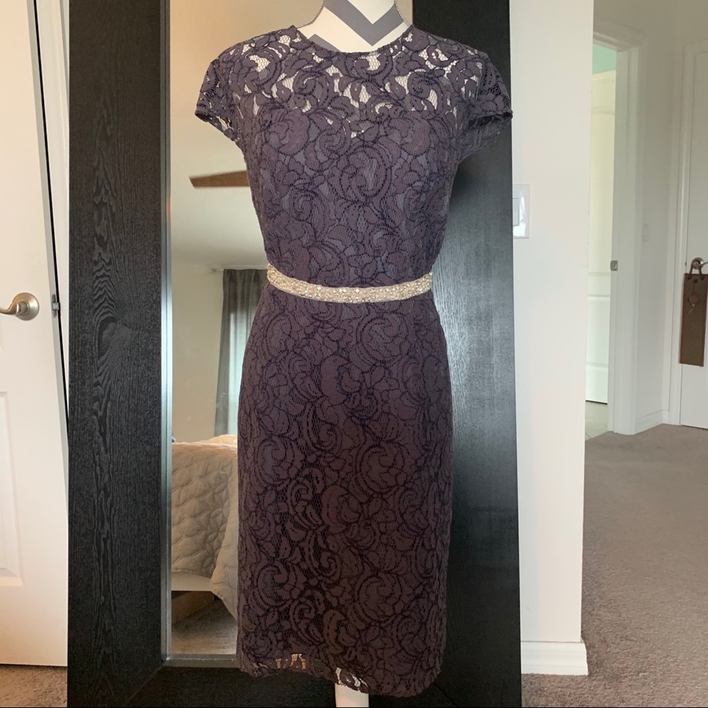 Jasmine Bridal Bridesmaids Dress Gray Size 14